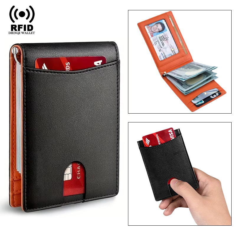 Card Top Loader - Tarjeteros de visita, tarjetero de cuero,