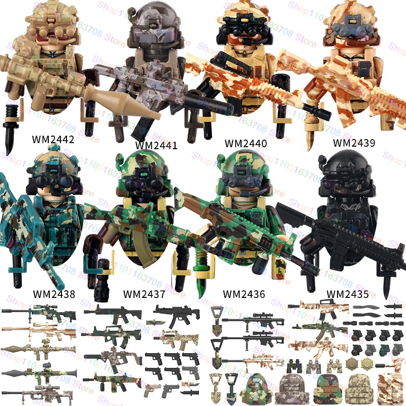 Lego Minifigure Holder - MOC bloques de construcción militares ladrillos