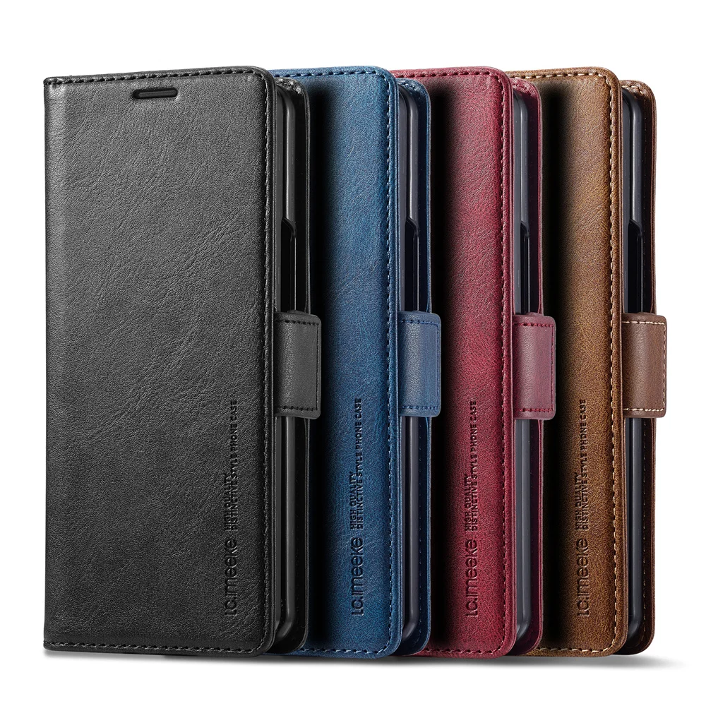 Card Top Loader - Funda de cuero tipo billetera para