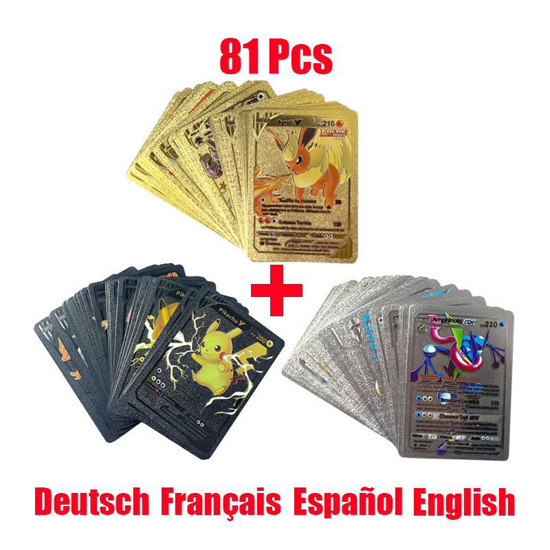 Pokemon Binder Card - 81-15 Uds. Tarjetas de Pokémon oro