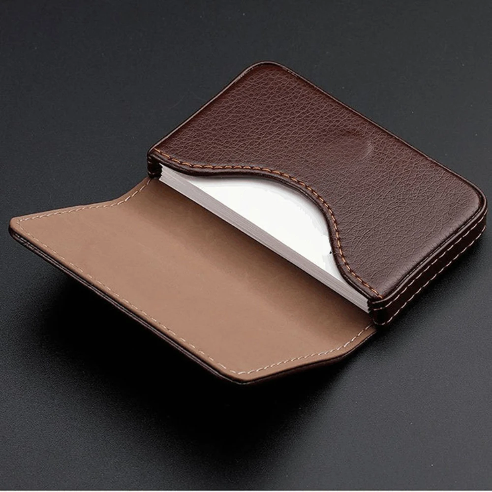 Tarjetero de cuero PU cosido d - Card Top Loader reseña y precio