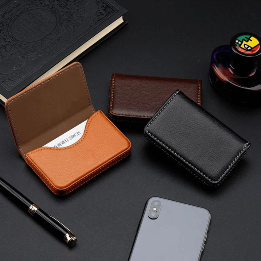 Tarjetero de cuero PU cosido d - Card Top Loader reseña y precio
