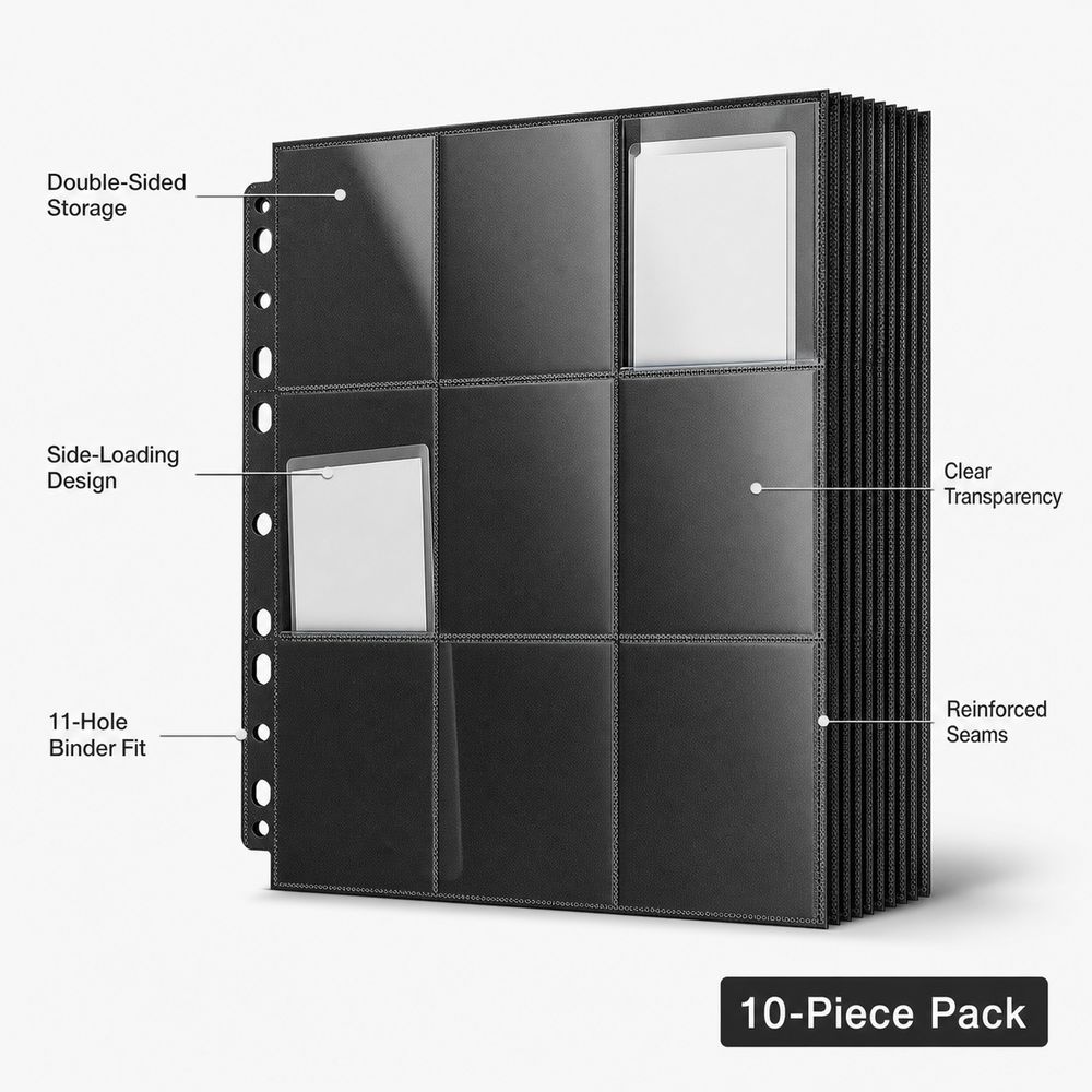 10 Hojas de 9 Bolsillos para T - Trading Card Binder reseña y precio