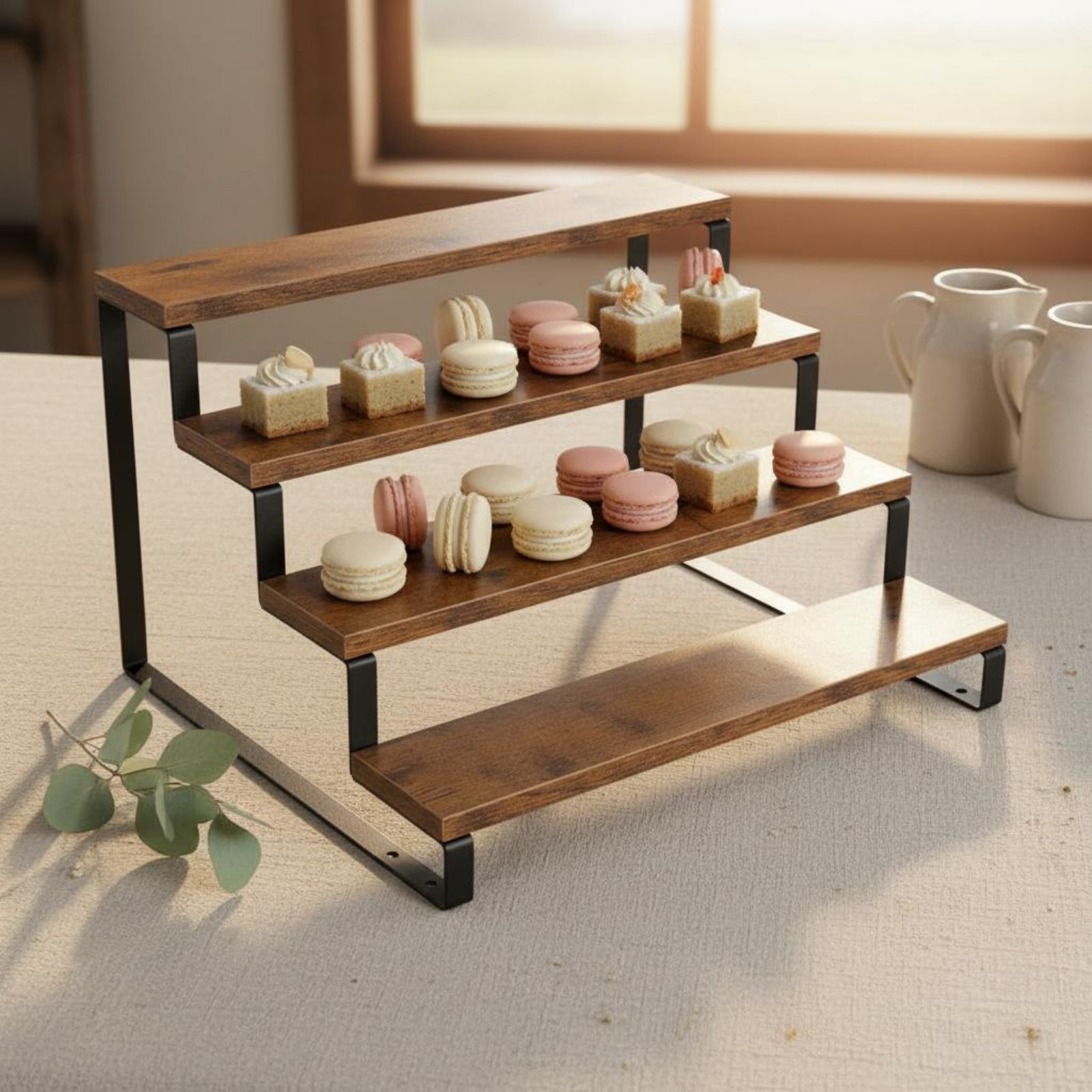 Exhibidor de 4 Niveles, Ahorra - Display Risers Set reseña y precio